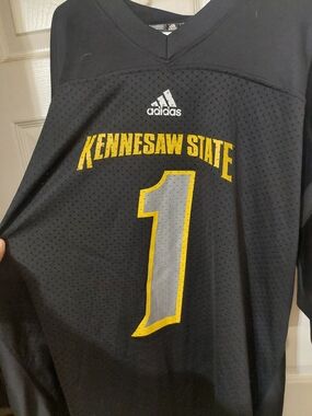 adidas Black Kennesaw State Number 1 Football Jersey